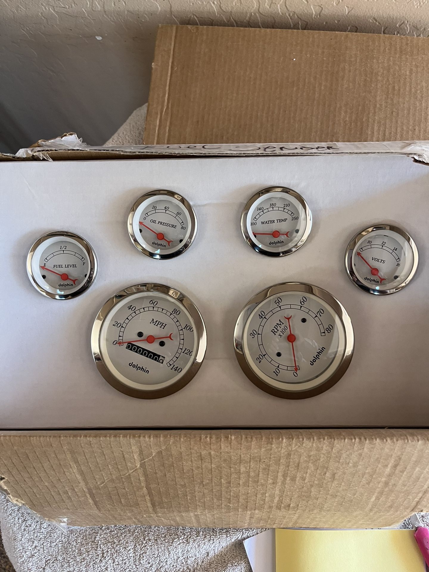 For Sale 1953-55 Ford f-100 Dash Cluster 6 Gauge Panel Set With Clock New $300 OBO