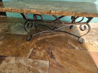 Custom granite stone slab coffee table