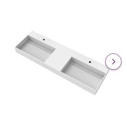  Amelia 60" Double Bathroom Vanity Top with Sink