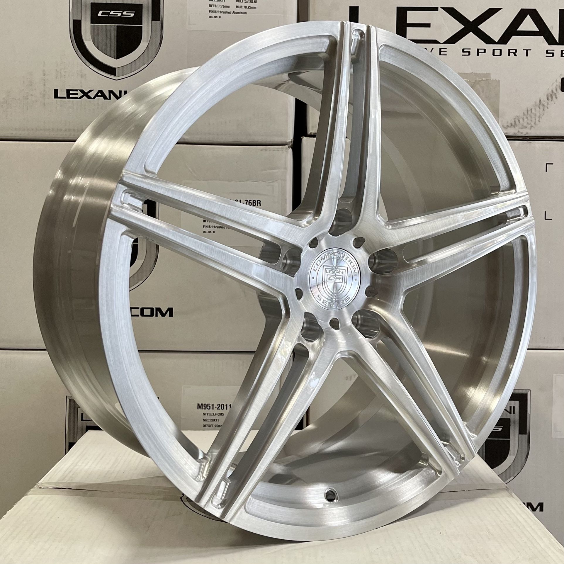 Lexani Brushed Aluminum Forged Wheels C6 C7 Base Corvette Narrow Body 19x9.5 20x11