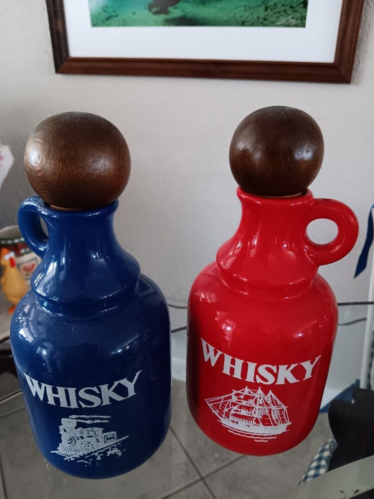 Vintage Whiskey Jugs Lot Of 2