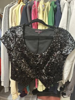 Vintage Betsey Johnson Sequin Crop Top