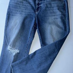 Forever 21 Blue Skinny Jeans with Distressed