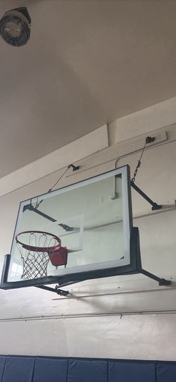 Wall mounted basketball hoops