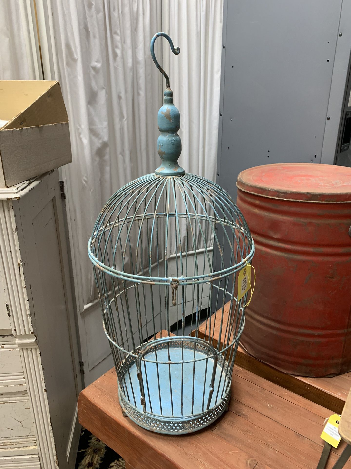 Vintage Shabby Blue Bird Cage