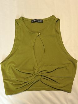 Green Crop Top