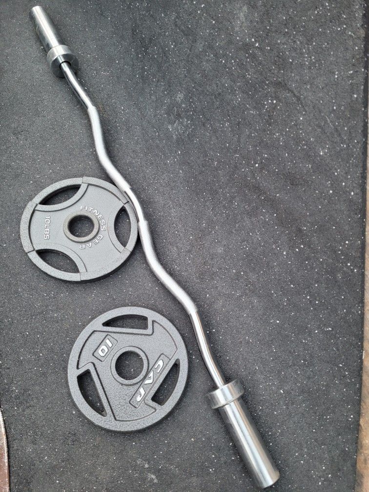 curl Bar N Weights