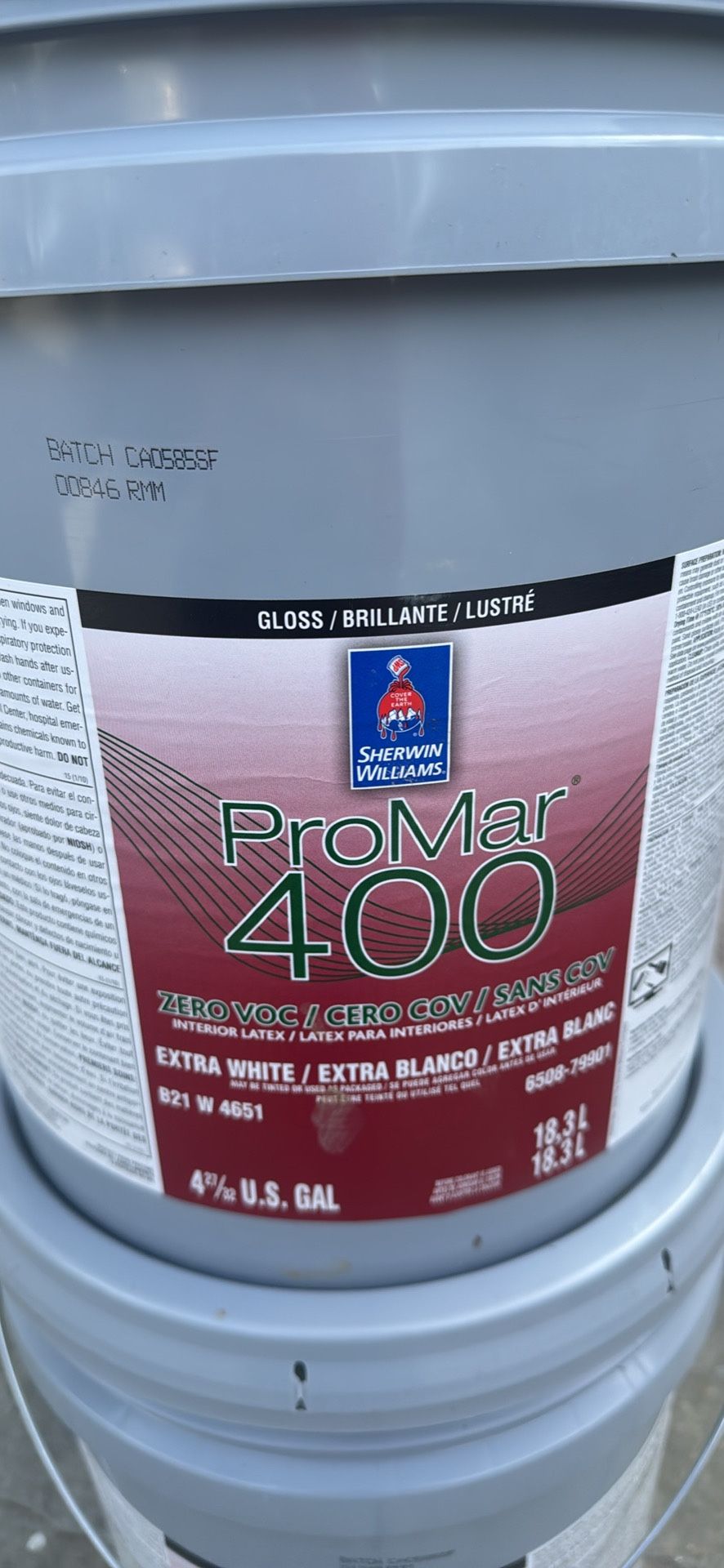Interior/Gloss/extra White 5 Gallon‼️