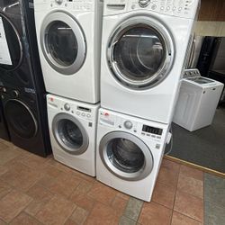 LG Front Load Washer Dryer Set With Warranty 90 Days 