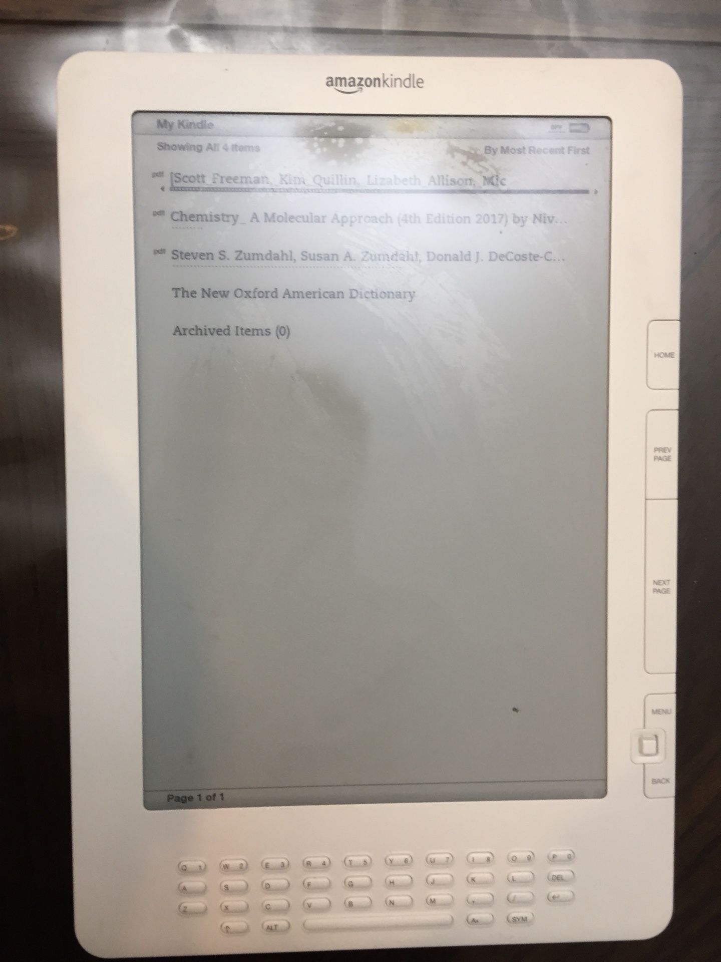 Kindle DX Wireless Reading Device, Free 3G, 9.7" Display, White, 3G