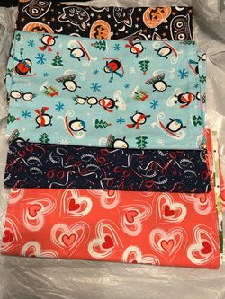 Set of 4 reversible holiday handmade table runners. Price is for all.