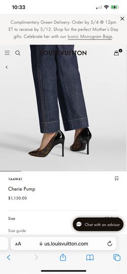 Louis Vuitton Monogram Cherie Pumps - Sz. 37.5
