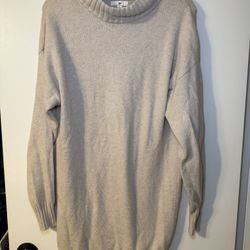 BP Mock Neck Knit Sweater Dress Beige Women’s Small