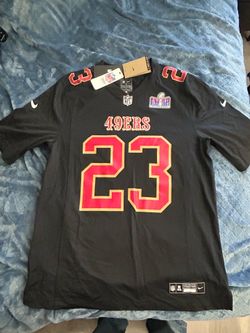 49ers Nike Brand NEW San Francisco 49ers Christian McCaffrey Super Bowl LVIII Jersey Size: L Never been worn. CASH & PICKUP ONLY.