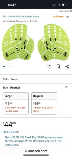 Paddle Per Nuoto Phelps Strength - Taglia L, Fluo | Paletta Resistenza Per Training Acquatica - Foto 13