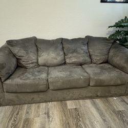 Gray Love Seat & Couch Set