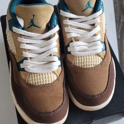 Green Beige & Brown  Jordan 4 Retro GS 'Cacao Wow (Size 2.5 Y)