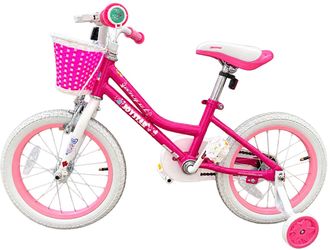 JOYSTAR Angel Girls Bike for Toddlers and Kids Ages 2-5Years 12-20 Inch Kids Bike with Training Wheels & Baske