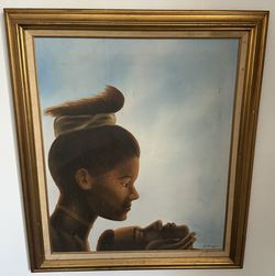 Black Art By E.King Oil Painting On Canvas 24/28