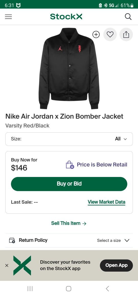 Men's Jordan Zion Bomber Jacket 