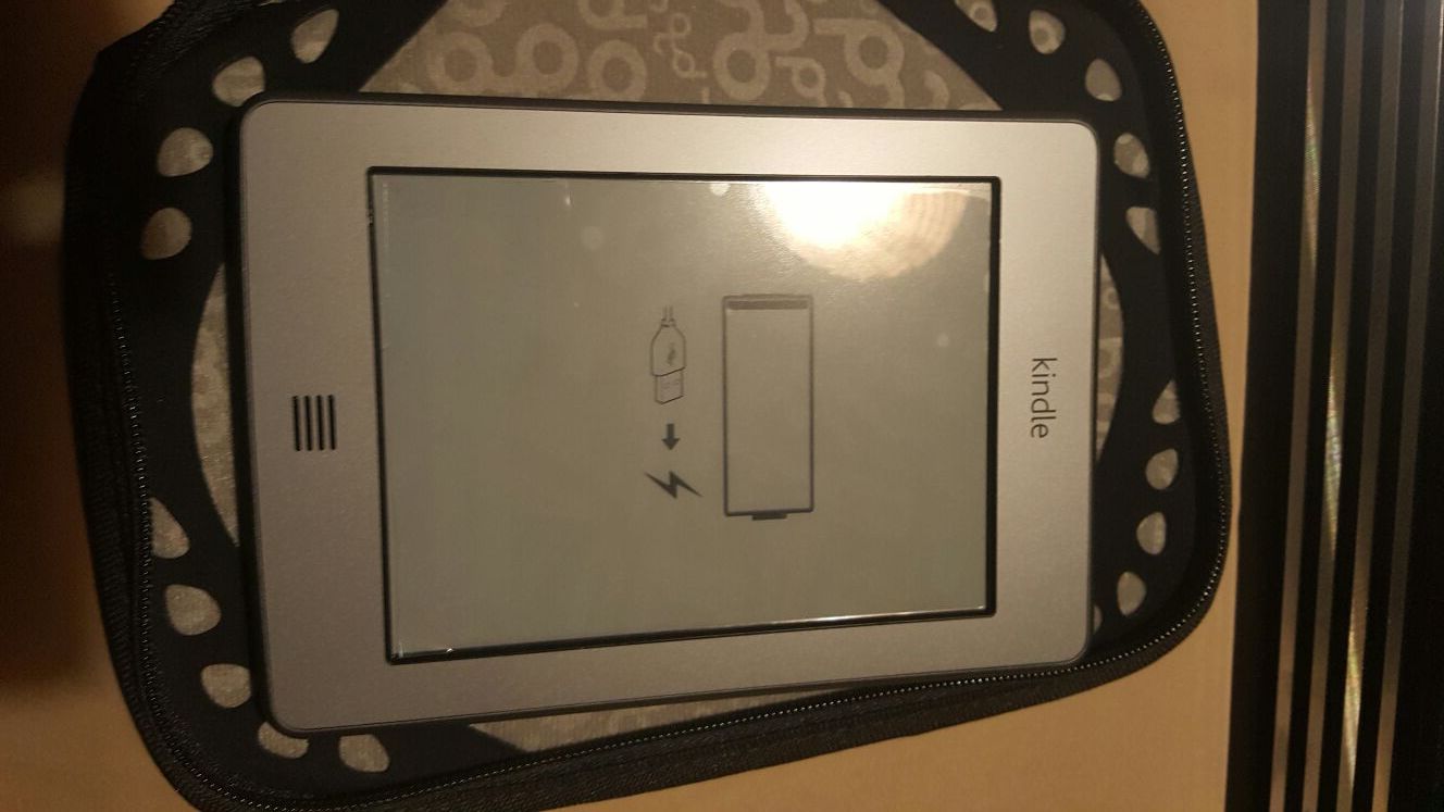 Amazon Kindle black and white