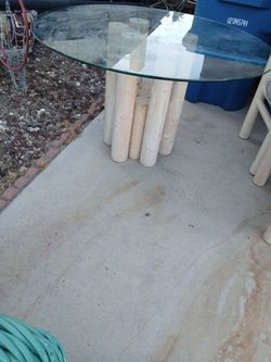 Log table & chairs