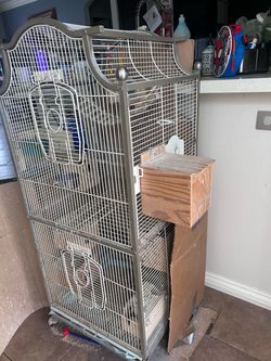 Large Bird Cage with Nesting Box
