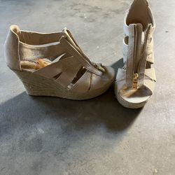 Cream Wedge Shoe
