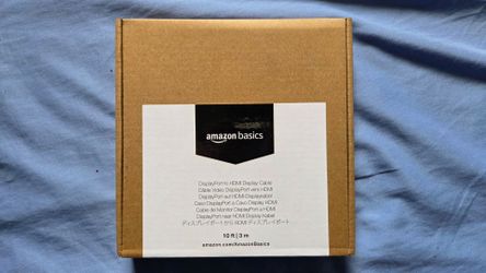 Amazon Basics DisplayPort to HDMI Cable.
