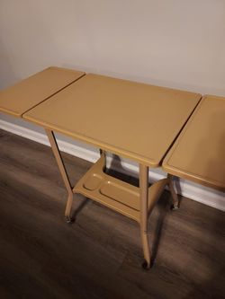 Vintage Metal Typewriter Stand with Side Wings
