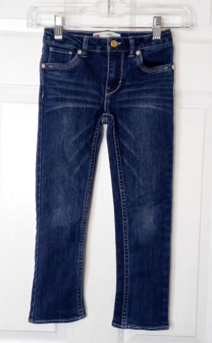 Blue jeans pants for little girls