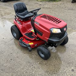 For sale a T1600 craftsman riding lawnmower.46 inches cut deck,19hp motor,auto transmission. Mulching cover. It is in good working condition. NO LOW B