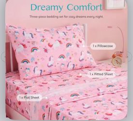 Girls Full Size Bed Sheet Set