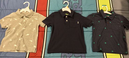 Boys’ Size 4T ~ BABY GAP, OSHKOSH, CHEROKEE ~ Lot Of 3 Short Sleeve Polo Shirts ~ SMOKE & PET FREE