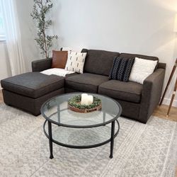 Crate And Barrel Barrett II Reversible Sectional Couch 