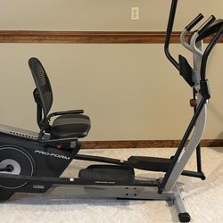 Exercise bike and elliptical combo