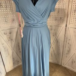 New with tags KOH KOH Womens Cap Short Sleeve V-Neck Flowy Cocktail Gown size L