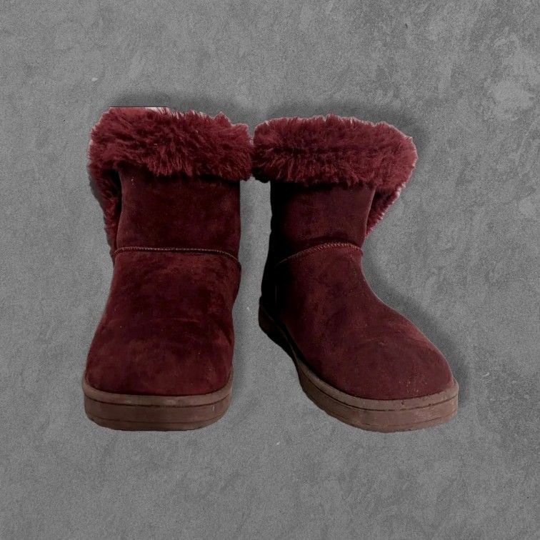 Burgundy Snow Boots - Size 7