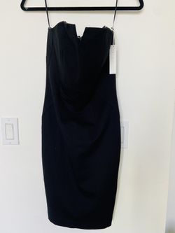 NEW Black Trina Turk strapless black dress. Size 0