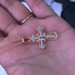 Diamond And Gold Cross