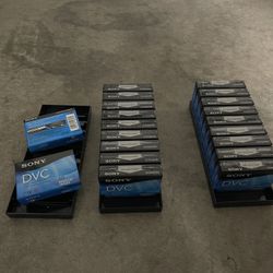 Brand New Sony Premium DVC Digital Video Cassettes & Storage Trays