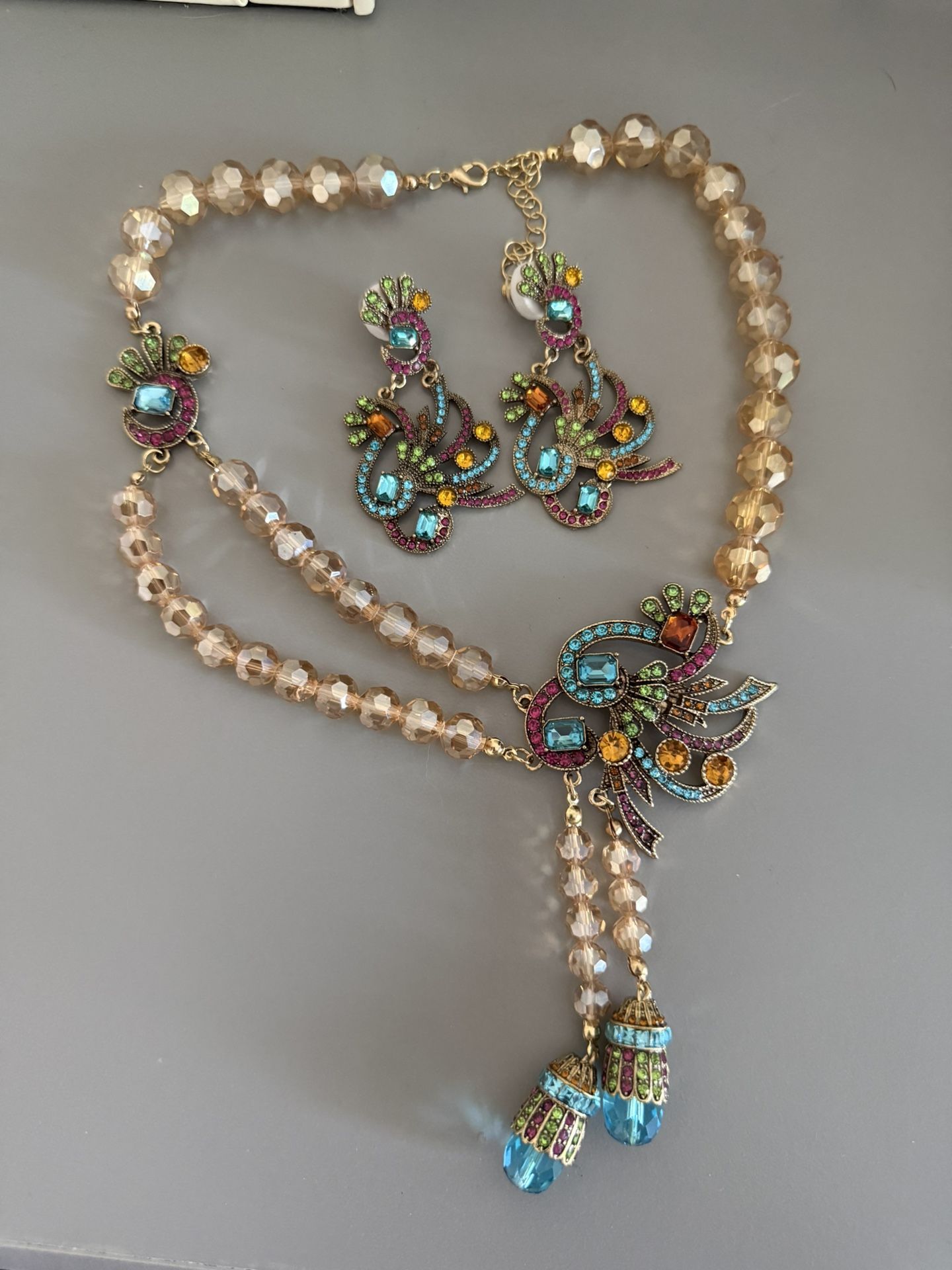 Women’s vintage multicolor phoenix shaped jewelry set