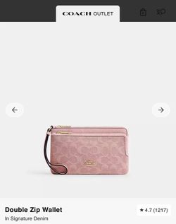 Coach Pink denim
