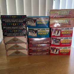 (16) Variety Of 16 Hockey Wax Boxes (1990 Ontario Hockey, 1991 Upper Deck, 1991, 1991 Score , 1990 Western Hockey & 1988 O Pee Chee Yearbook Stickers 