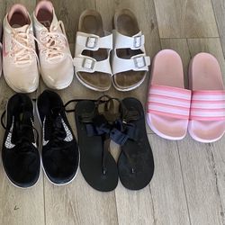 Nikes,Adidas, misc Sandals-size 7.5