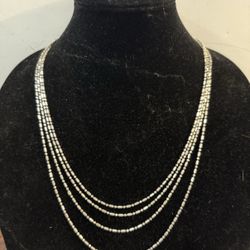 66” Vintage Sterling Silver Link Chain Necklace Chain Italian 34.2 grams