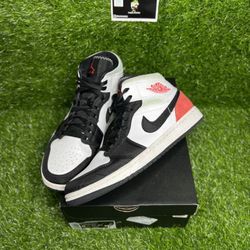 Air Jordan 1 Mid Red Side 8 Mens (9.5w)