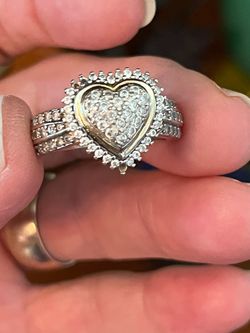 Vintage Sterling Silver Heart Ring