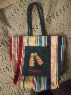 Longaberger little tote bag