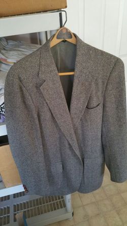 Wool herring bone sport coat